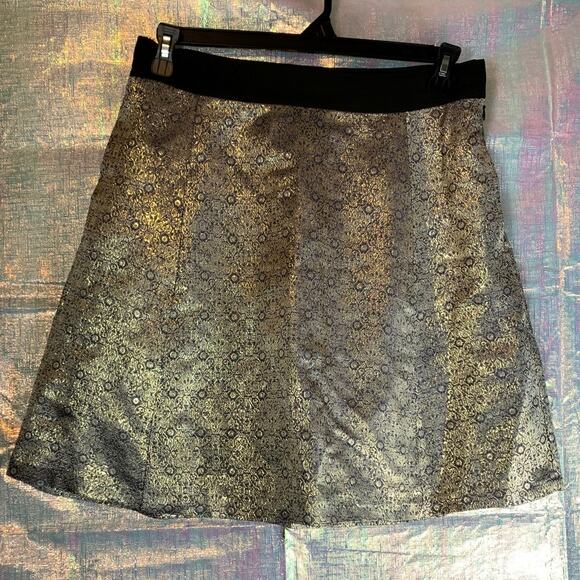 Narciso Rodriguez for Design Nation Metallic A-Line Skirt Womens 10 NWT Royalty - Picture 1 of 6